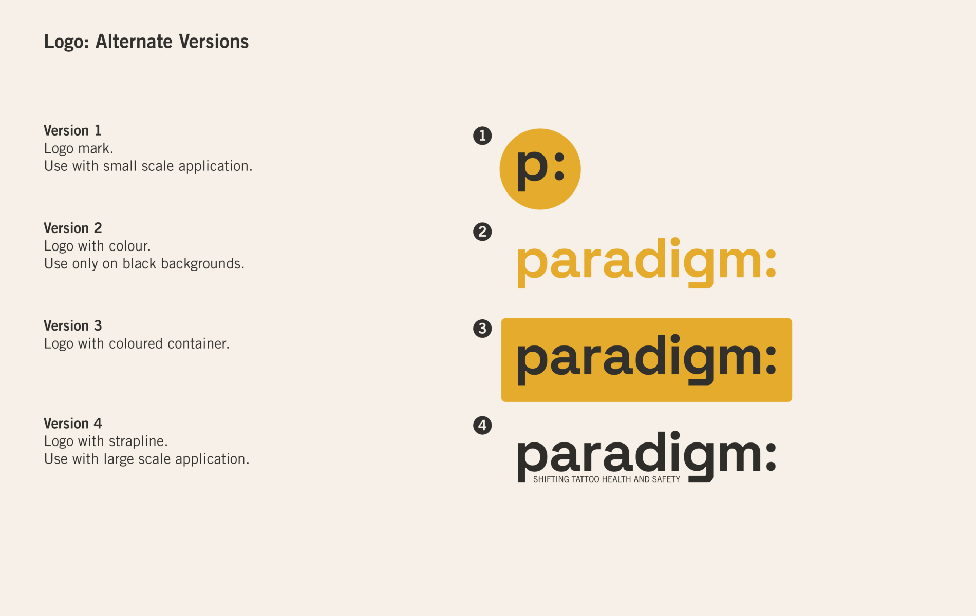 Paradigm logo options