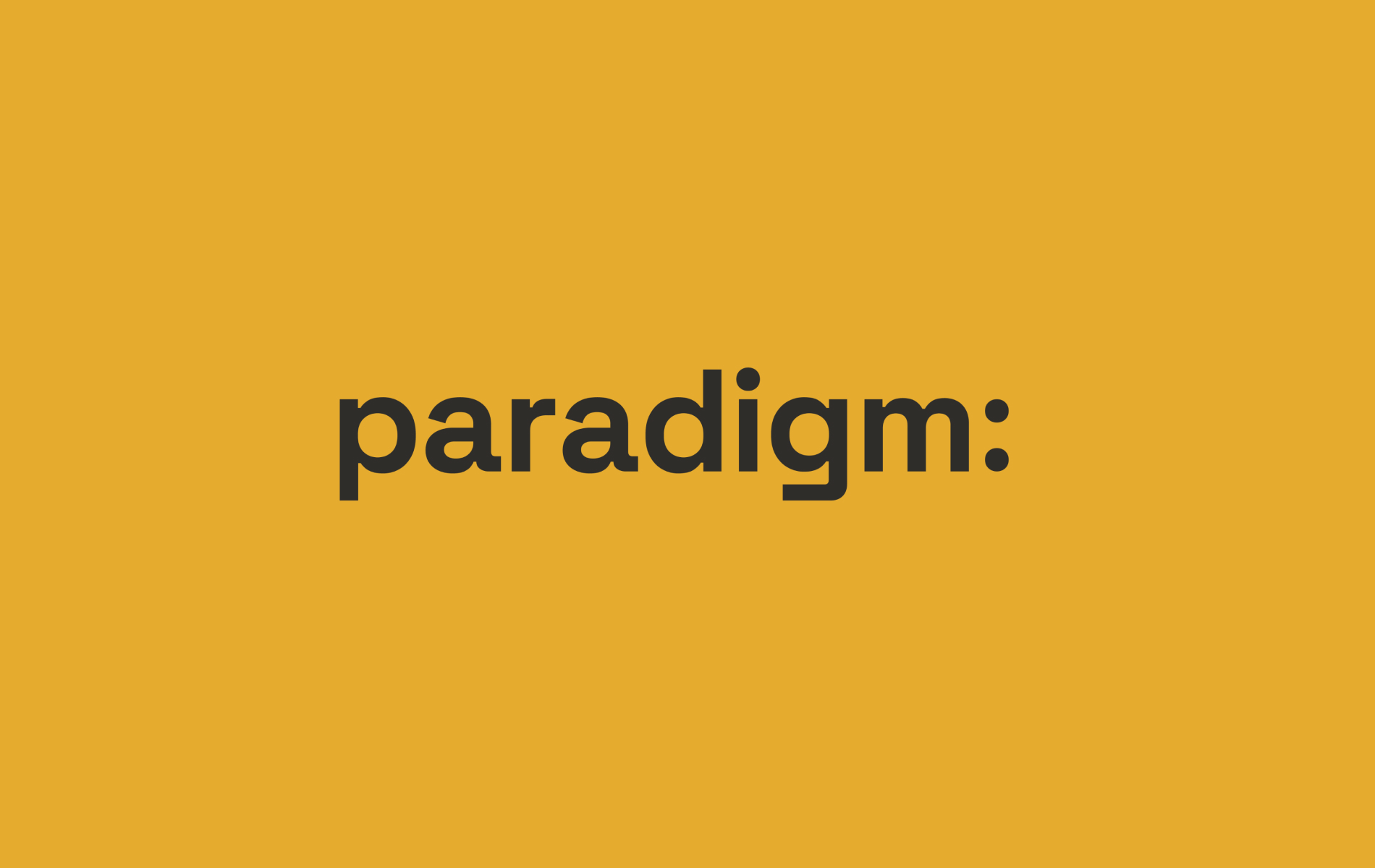 Paradigm name card